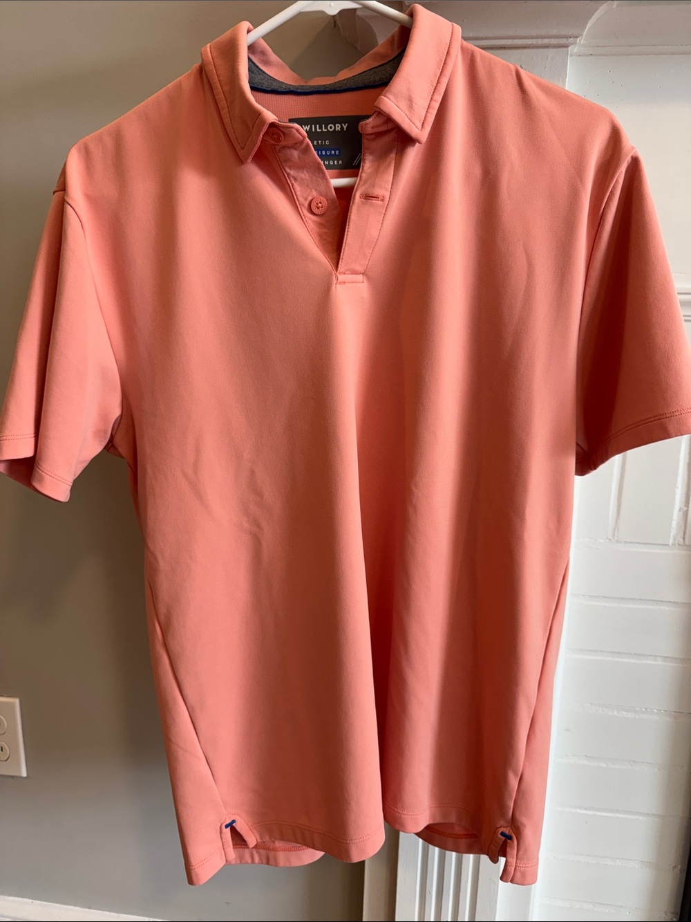 Twillory Men's Coral-Peach Polo - Medium